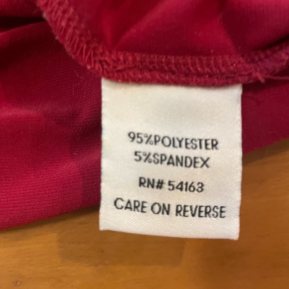 Calvin Klein Red Flutter Sleeve Blouse Size M | Romantic Feminine Career Top - Picture 7 of 7